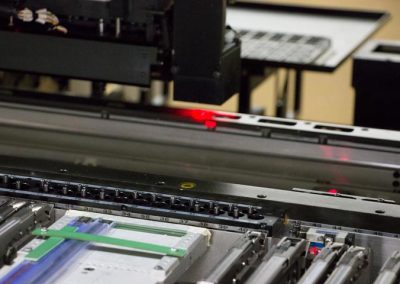 A PCB Board Manufacturer Using an SMT Pick and Place Line to Assemble a PCB Board