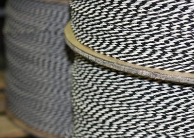 Two Rolls of Stripe-Patterned Twisted Pair Used in Custom Cable Assembly
